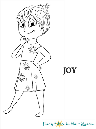 Inside Out: Joy coloring page! - Every Star in the Sky